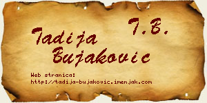 Tadija Bujaković vizit kartica
